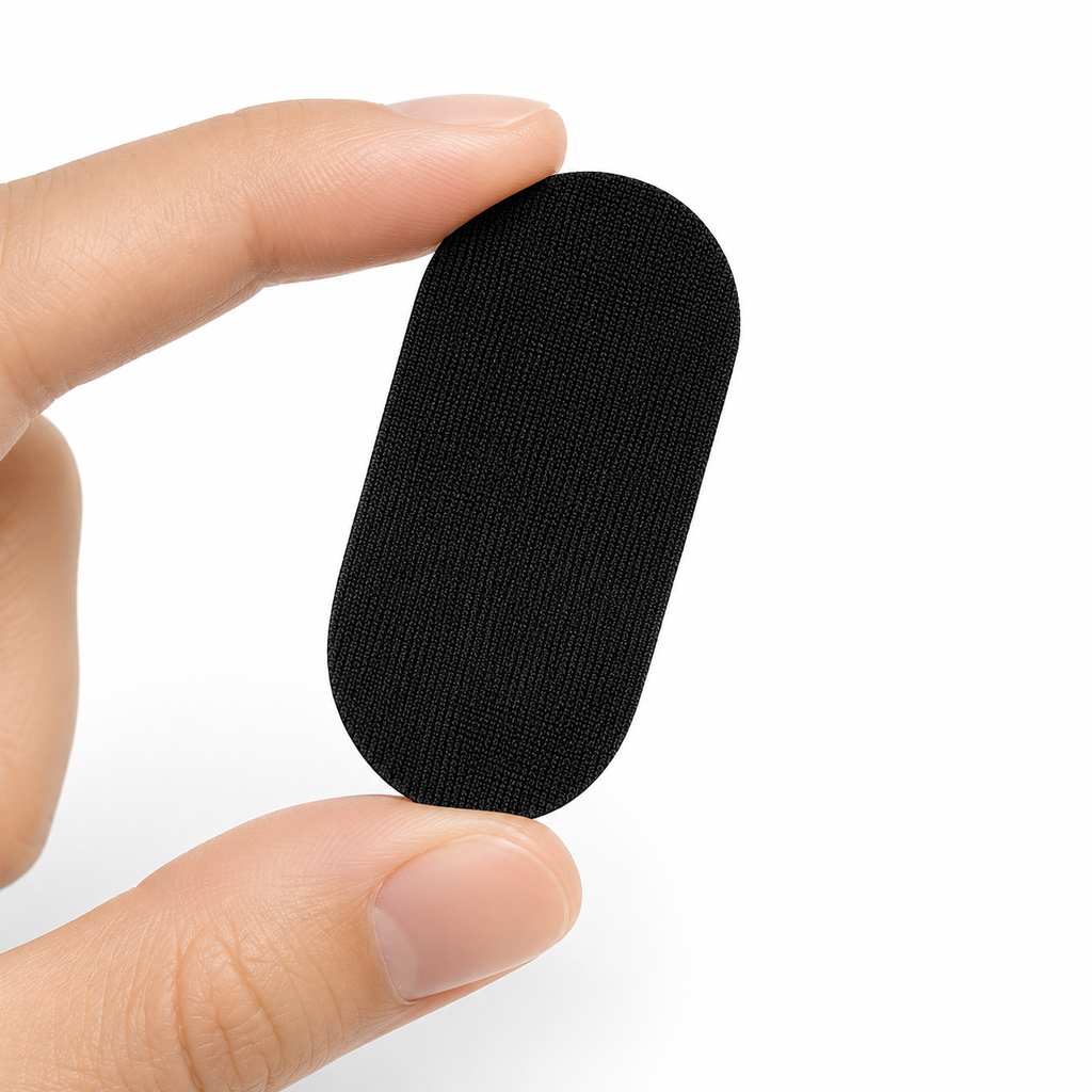 A single Aerwell tape strip held between fingertips