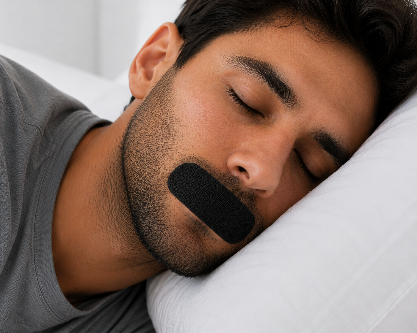 Sleeping nose-first with Aerwell mouth tape